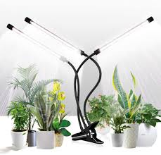 Amazon Com Grow Light For Indoor Plants Ghodec Tri Head 75w 126led Plant Lights For Small Plants 360 Gooseneck Timer Setting 4 8 12h 5 Dimmable Levels Garden Outdoor