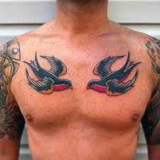 Bird Tattoos For Guys On Chest Top 73 Traditional Swallow Tattoo Ideas 2020 Inspiration Guide Swallow Tattoo Traditional Chest Tattoo Tattoos For Guys