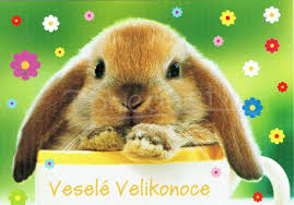 Pohlednice Veselé Velikonoce s králíčkem