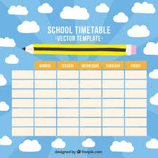Primary School Weekly Timetable Template School Timetable Timetable Template Table Template