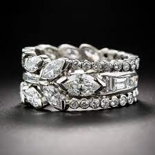 Fancy Wide Diamond Wedding Band 10 1 6338 Lang Antiques Wide Diamond Wedding Bands Diamond Wedding Bands Wedding Rings Vintage