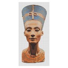 Nefratiri Egyptian Pharaoh Counted Cross Stitch Kit 19.5" X 9.5" 14 Count