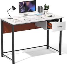 A glass console table or white console table can complement a contemporary space, while a rustic end table or an antique console table can add character to a more traditional home. 47 Inches Writing Desk With Drawer For Home Office Homfio