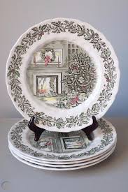 Merry christmas from johnson brothers! Johnson Brothers Merry Christmas Dinner Plates Set Of 5 Multiple Sets 1899938356