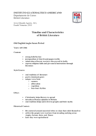 Timeline And Characteristics Of British Literature British Literature Literature English Literature