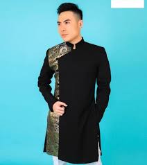 Black or Red Ao Dai Nam, Ao Dai Chu Re, Vietnamese Traditional Long Dress  for Men NO Pants A9 - Etsy