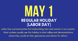 Maybe you would like to learn more about one of these? May 1 2019 Holiday Labor Day