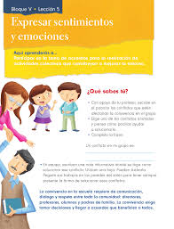 Explique a partir del concepto de angustia. Expresar Sentimientos Y Emociones Civica 1ro Bloque 5 Apoyo Primaria