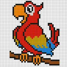 Les dessins en pixel art sont téléchargeables au format pdf, sur chaque fiche vous avez le modèle pixel art dessiné sur. 100 Idees De Coloriages De Dessins Pixel Art