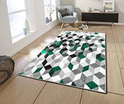Nazar Tapis De Salon Moderne Design Abstrait Couleur Et Taille Differente Vert 120x160cm Tapis Deco Tapis Salon Tapis Gris Et Blanc