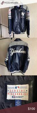 New York Yankees Leather Jacket Ny Mlb Embroidered Leather Jacket Jackets New York Yankees