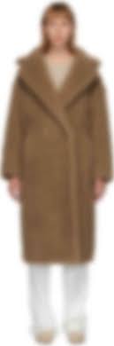100% authentic max mara ladies virgin wool & cashmere camel wrap coat size small. Max Mara Tan Camel Teddy Bear Icon Coat Ssense