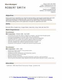 It's simple, it's fast and it's. Storekeeper Resume Samples Qwikresume