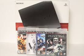 Sony Playstation 3 Ps3 Slim 120gb 4 Games 1 Hdmi 2 Usb 1 A V Ps4 Gaming Video Charging Docking Station Dualshock Cool Things To Buy