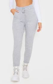 Maybe you would like to learn more about one of these? Light Grey Rib Knit Joggers Trousers Prettylittlething Aus