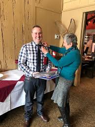 ROBERT SHARP RECEIVES HIS PIN