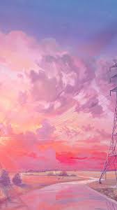 Az42 Arseniy Chebynkin Sunset Illustration Art Pink Wallpaper