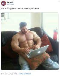 Buff Guys Typing On Laptops Why Yes How Could You Tell Know Your Meme