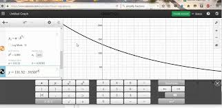 Using Desmos To Fit Data To Exponential And Natural Log Models Youtube