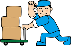 フリーイラスト] 荷物を運ぶ宅配便のドライバー - パブリックドメインQ：著作権フリー画像素材集