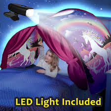 Kids Dream Bed Tents With Led Light Included Children Boys Girls Night Sleeping Foldable Tent Playhouse Unicorn Space Dinosaur Toy Tents Aliexpress