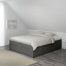 Brimnes Bed Frame With Storage Gray King Ikea Bed Frame With Storage Bed Frame Brimnes Bed