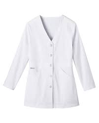 Lab Coat Ladies White Cardigan By Fashion Seal