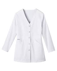 lab coat ladies white cardigan by fashion seal