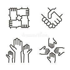 Set Of Hand Icons Representing Partnership Community Charity Teamwork Busine Ad Representing Partnersh Hands Icon Unity Logo Graphic Design Brochure
