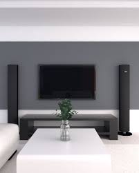 Contemporary Living Room With Gray Accent Wall Grey Accent Wall Grey Accent Wall Living Room Grey Walls Living Room