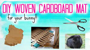 You watched the video on how we built the rabbit cages now watch diy rabbit hutch to see how to make your own. Woven Cardboard Mat Diy Rabbit Toy Youtube