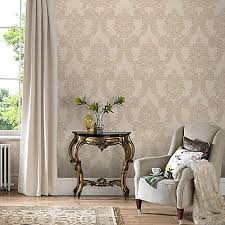 Graham Brown Regent Neutral Wallpaper In Cream Neutral Wallpaper Wallpaper Living Room Home