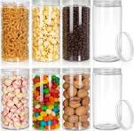 Amazon.com: Pumtus 8 Pack Clear Plastic Jars with Lid, 46 OZ ...