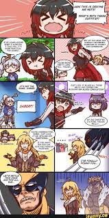 At Me Muy And V If You Wany Agh This S Driving Me Nuts V What S W Th 77 55 Outfits Found You Ifunny Rwby Comic Rwby Memes Rwby Funny