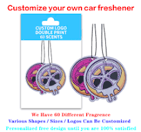 High Quality Strong Scent Custom Logo Fragrance Hanging Paper Customized  Die Cut Logo Shape Car Air Fresheners With Logo