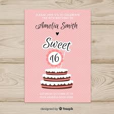 Happy birthday banner free printable easy decor for a birthday party. Free Vector Sixteen Birthday Cake Toppers Invitation Template