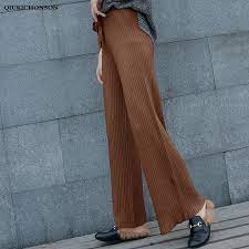 2021 yılında brown knit pants set ve ilgili arama, sıralama anahtar kelimeleri ile women's clothing, mother & kids, underwear & sleepwears için popüler ilgili arama, sıralama anahtar kelimeleri trendleri. Autumn Winter Ribbed Knit Pants Casual Loose Wide Leg Pants High Waist Korean Fashion Women Pants Trousers Pantalon Palazzo Pants Capris Aliexpress