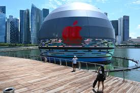 The stores sell various apple products, including mac personal computers, iphone smartphones, ipad tablet computers, apple watch smartwatches, apple tv digital media players, software. This Giant Glowing Orb Is The World S First Floating Apple Store The Verge