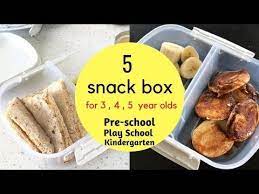 5 Snack Box Or Morning Snack Or Lunch Box Ages 3 4 5 Preschool Playschool Kindergarten Kids Youtube Snack Box Snacks Baby Food Recipes