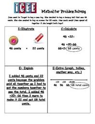 Problem Solving Method Icee Elementary Lesson Plans Activities Word Problems Problem Solving