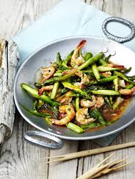 Garnelen Spargel Pfanne Rezept Rezepte Hauptspeise Spargelpfanne