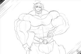 Peridot over here looking like an anime protagonist gotta get that glasses flair xd + 07.03.21 168 decided to do an original animation idea with pearl it's pretty simple and calm but i was really happy how it came out. Buff Guy Drawing At Paintingvalley Com Explore Collection Of Buff Guy Drawing