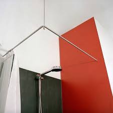 Duschvorhangstange Edelstahl L Formige Ecklosung Mit Direktem Wandanschluss Duschvorhangstange Dusche Eckduschen