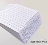 Foska 100 Pack White Lined 180GSM Flash Ruled Paper Index ...