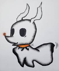 Zero Art Drawing Pen Ink Halloween Coloredpencil Nightmarebeforechristmas Ghost Zero Sketch Spooky Dog Sketchbook Drawings Drawings Art