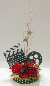 Star attraction hollywood movie award prom theme party fluffy decorations. Diy Centerpieces For Hollywood Party Hollywood Movie Night Centerpiece Kit Could Maybe Make Our Own Movie Themed Party Hollywood Party Hollywood Party Theme