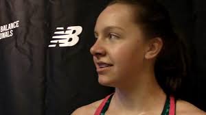 Stephanie Jenks IA won the second section of the girls mile at the 2014 New  Balance Nationals Indoor