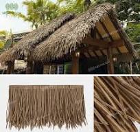 100% Waterproof & Fireproof Synthetic Straw Thatched Roof HDPE Plastic  Artificial Palapa Thatch Roof