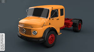 Mercedes Benz Truck 1519 3d Model Mercedes Benz Trucks Trucks Mercedes Benz