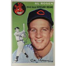 Al Rosen Cleveland Indians (d.15) Autographed 1954 Topps #15 Signed Card